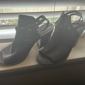 Grey wedge heels